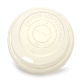 Compostable hot cup Lid, White, 8oz