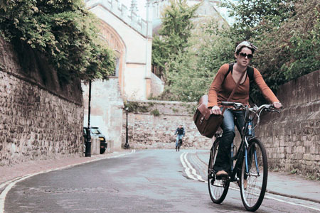Woman Cycling in Oxford